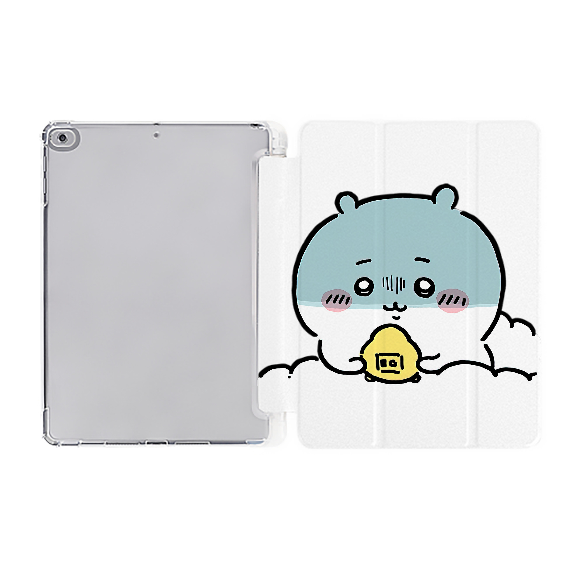 （画像用） ちいかわ ちいかわ Chii-kawa chiikawa IPad ケース ペン収納付き 三つ折りスタンド PUレザー×シリコン 対応機種9.5/10.5/10.9インチ